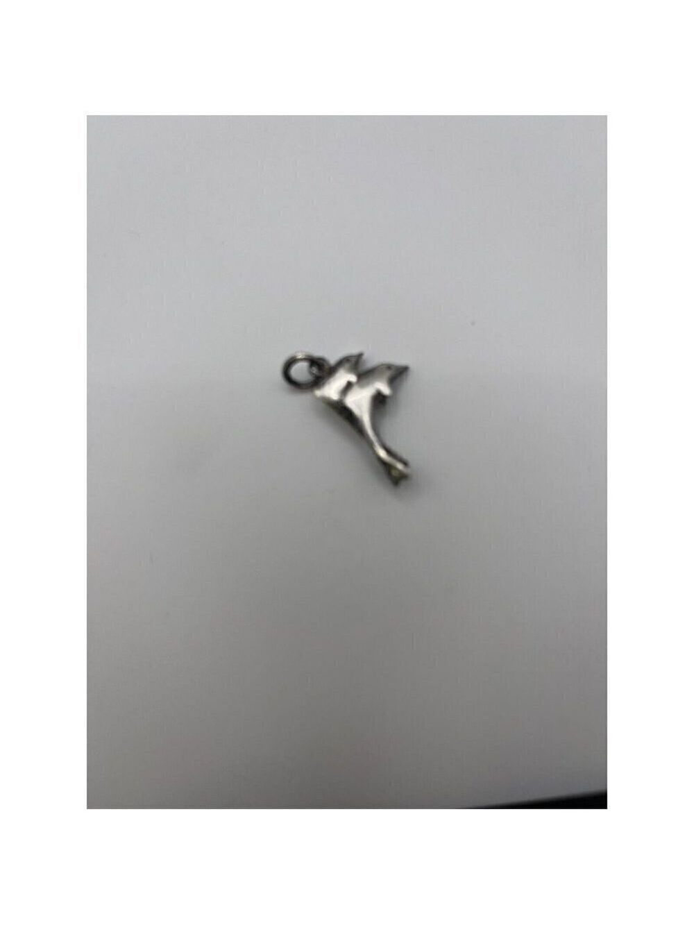 𝅺handcrafted Solid 925 Sterling Silver Double (Two) Dolphins Pendant